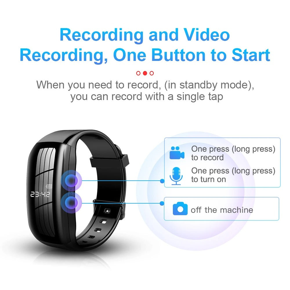 8-256GB Video Mini Kamera Uhr Audio Voice Recorder Armband USB - AnavaShop