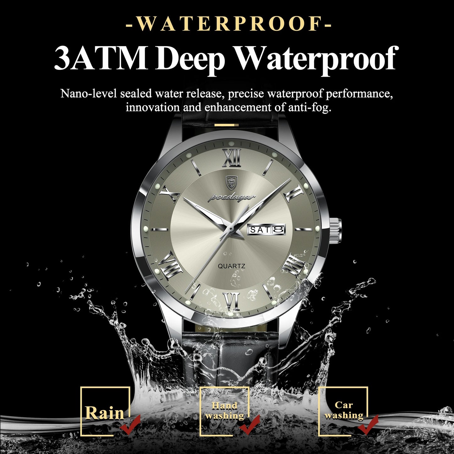 POEDAGAR Top Luxus Uhr Für Männer Militärische Wasserdichte - AnavaShop