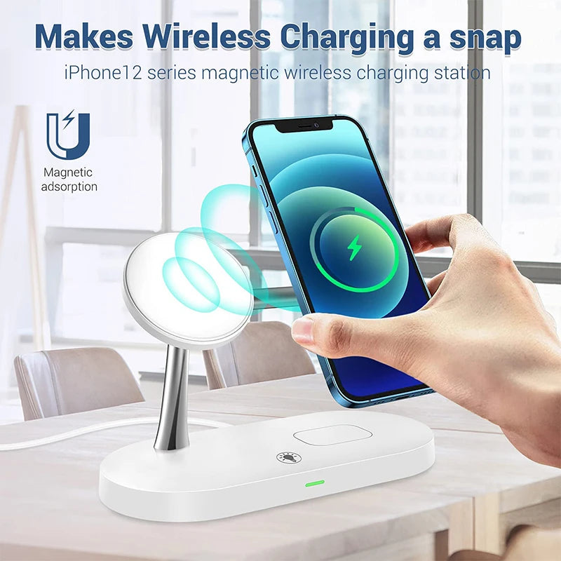 Magnetic 3-in-1 Wireless Charger Station - AnavaShop