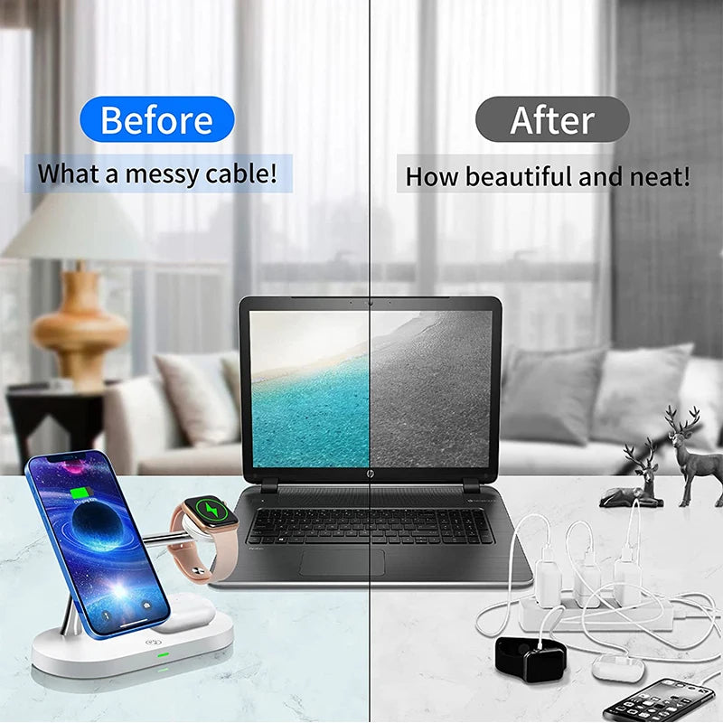 Magnetic 3-in-1 Wireless Charger Station - AnavaShop