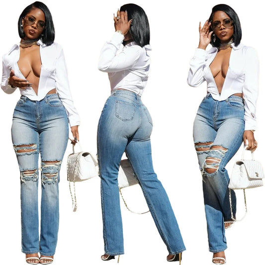 Vintage Jeans mit Löchern - AnavaShop