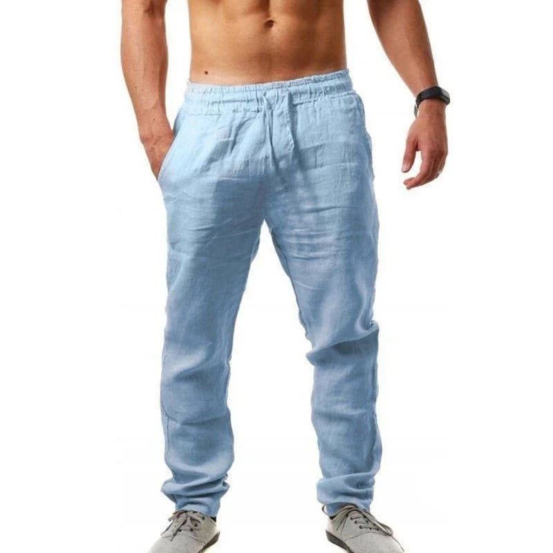 Hosen Männer Baumwolle Leinen Hosen Jogger Casual - AnavaShop