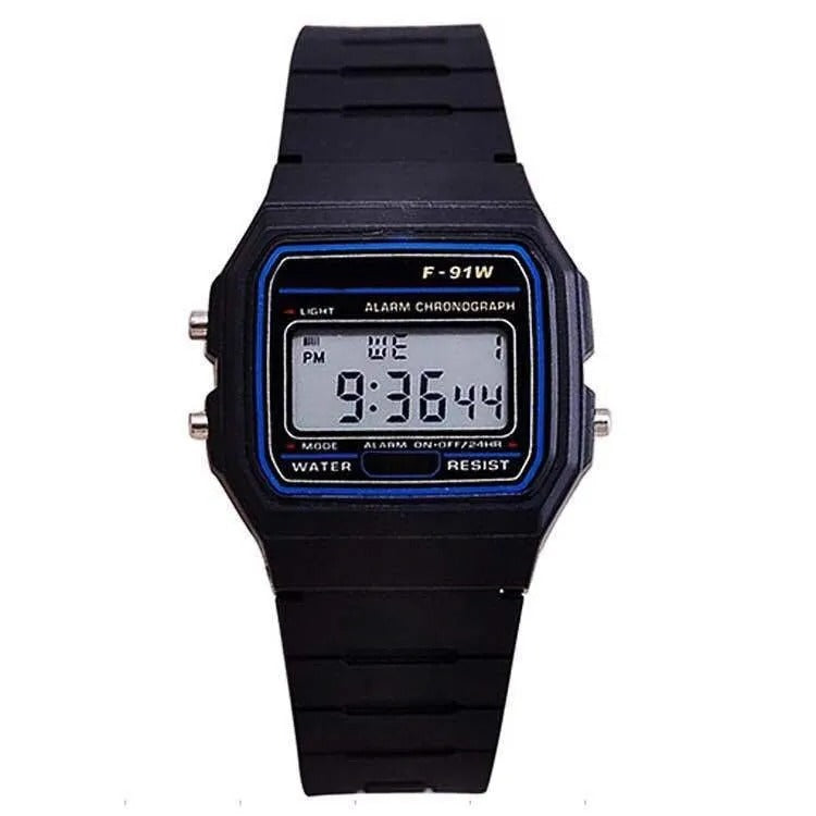 Neue Montre Homme F-91W Stahlband Uhr Für Männer LED Digital Sport - AnavaShop