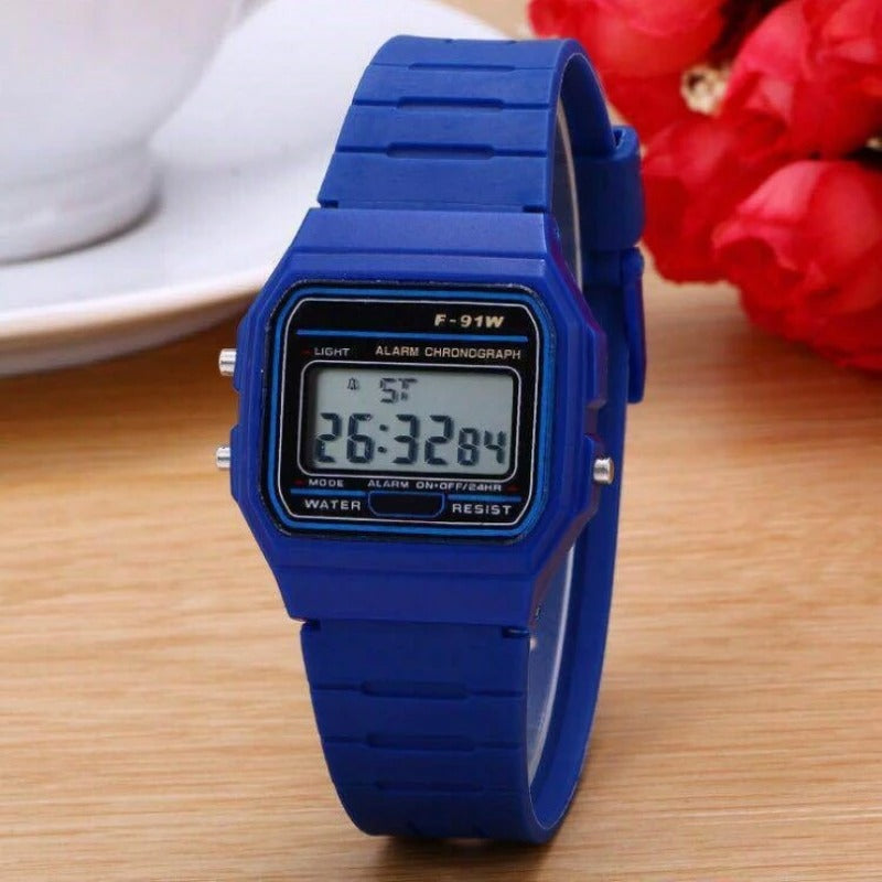 Neue Montre Homme F-91W Stahlband Uhr Für Männer LED Digital Sport - AnavaShop