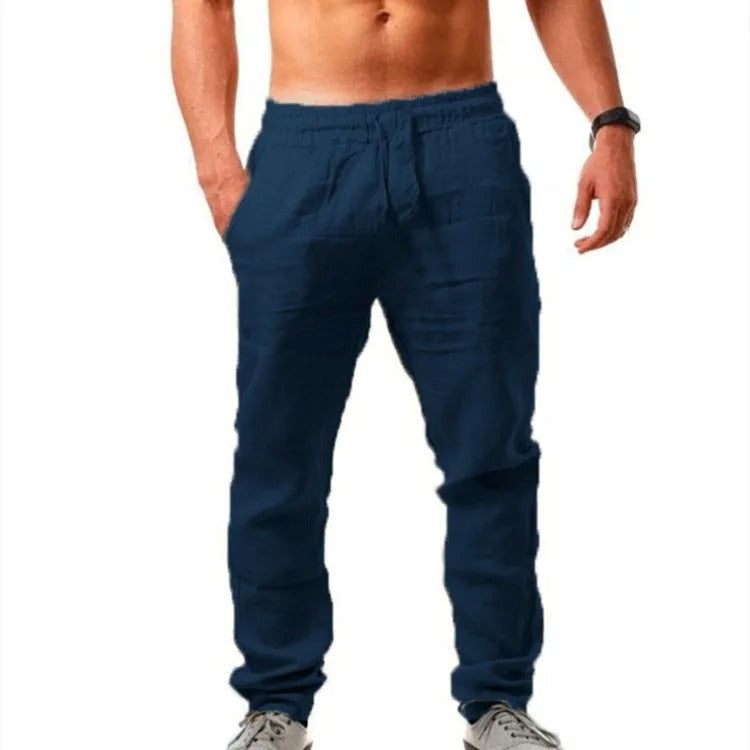 Hosen Männer Baumwolle Leinen Hosen Jogger Casual - AnavaShop