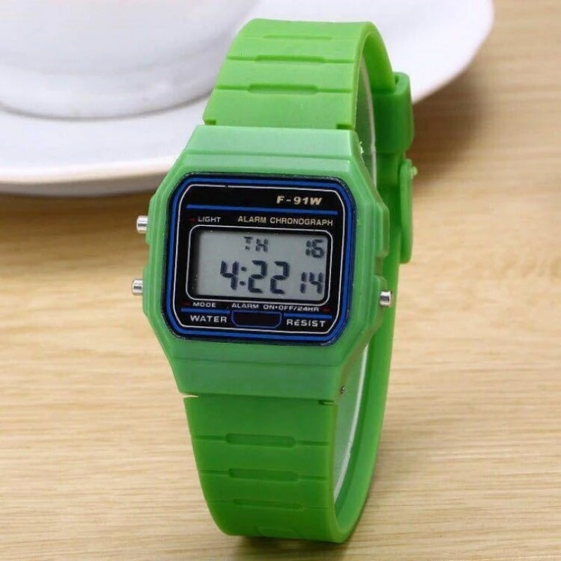 Neue Montre Homme F-91W Stahlband Uhr Für Männer LED Digital Sport - AnavaShop
