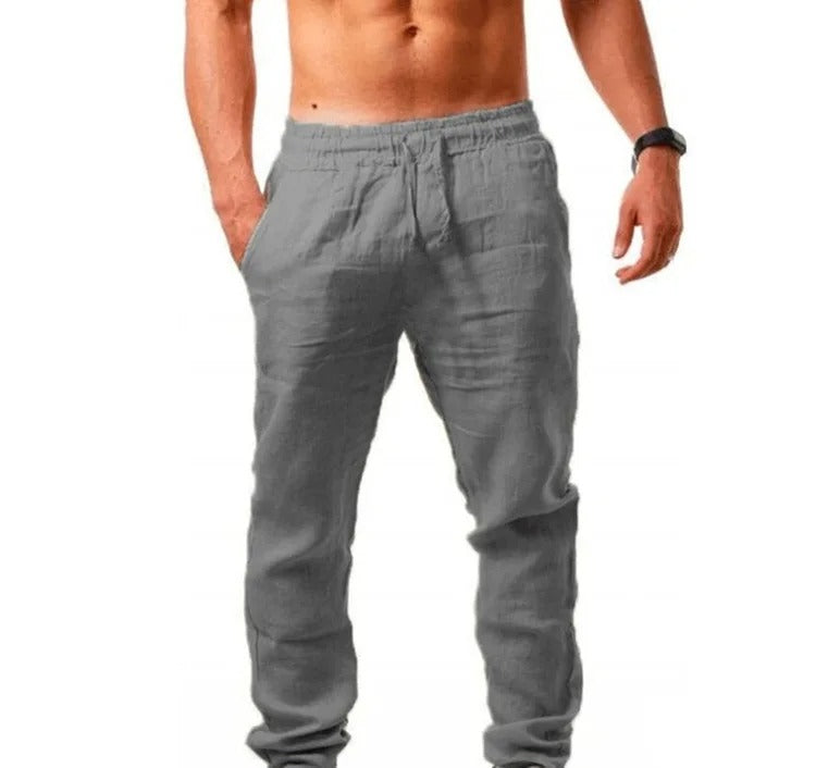 Hosen Männer Baumwolle Leinen Hosen Jogger Casual - AnavaShop