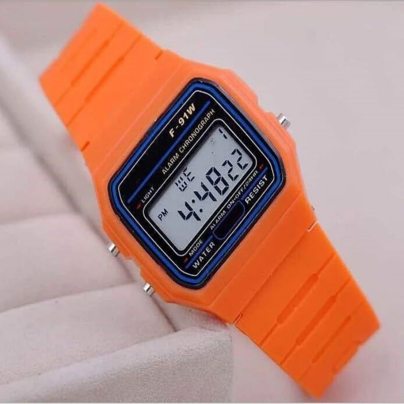 Neue Montre Homme F-91W Stahlband Uhr Für Männer LED Digital Sport - AnavaShop