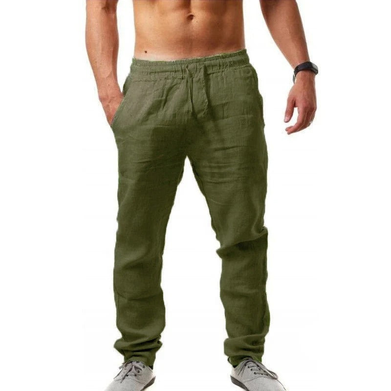 Hosen Männer Baumwolle Leinen Hosen Jogger Casual - AnavaShop