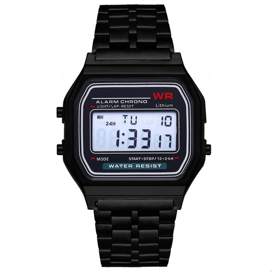 Neue Montre Homme F-91W Stahlband Uhr Für Männer LED Digital Sport - AnavaShop