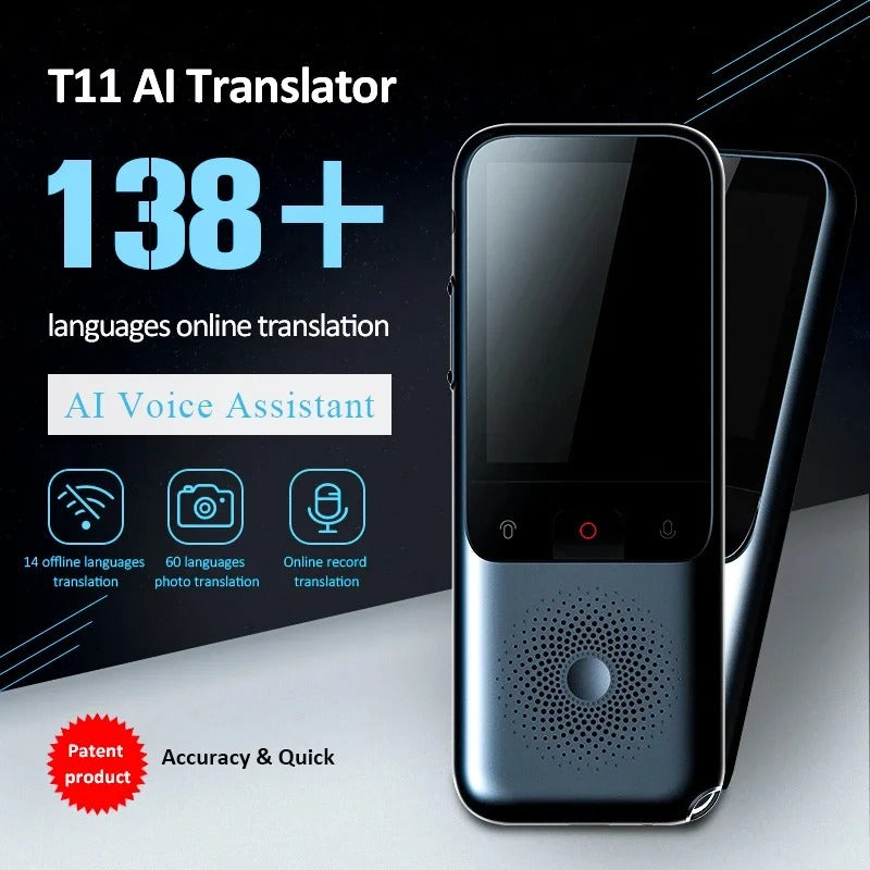 2025 Neuer tragbarer Audio-Übersetzer T11, 128-Sprache, intelligenter Übersetzer - AnavaShop