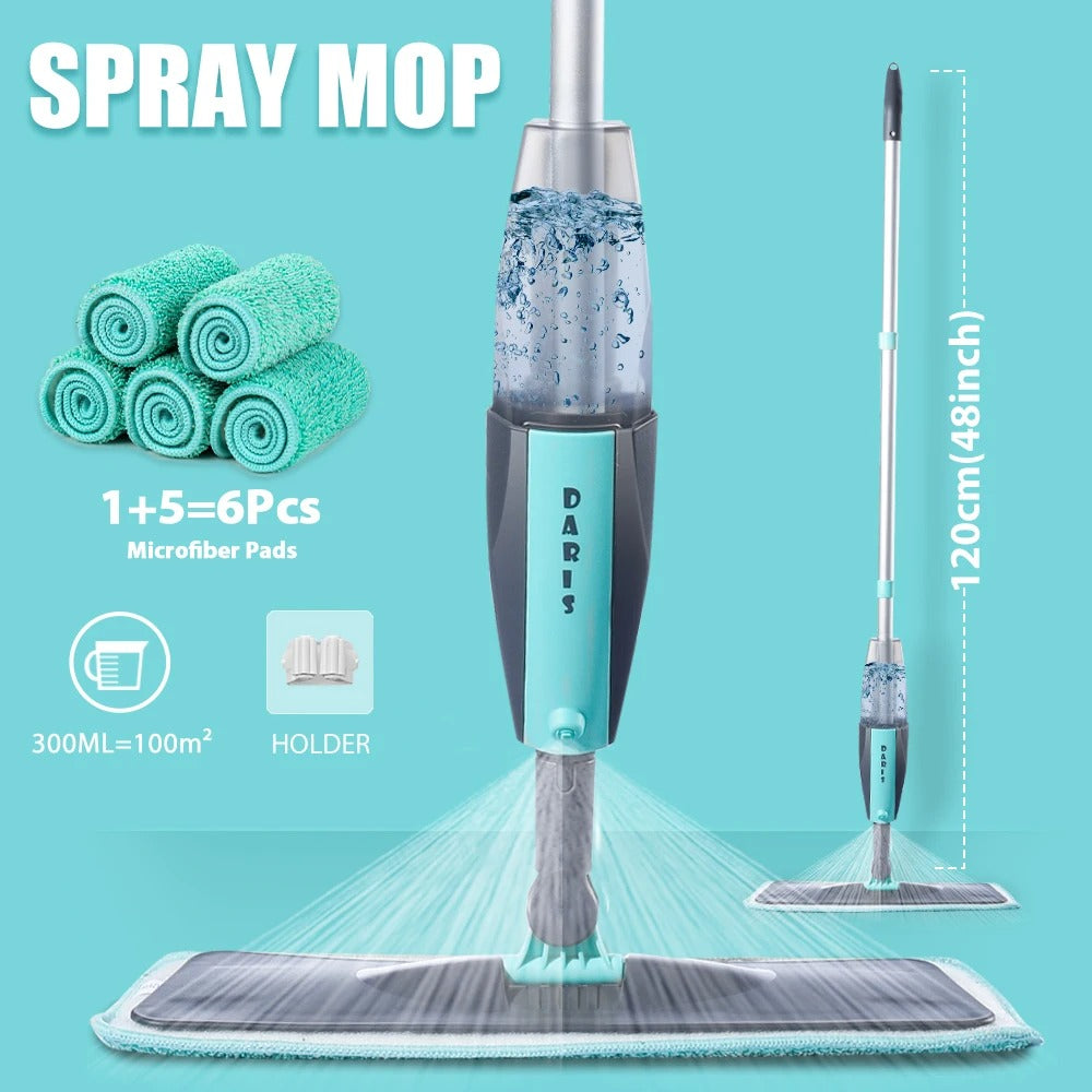 Magic Bodenreinigungsbesen mit Mikrofaser-Pads 360° ° Rotation Flat Spray - AnavaShop