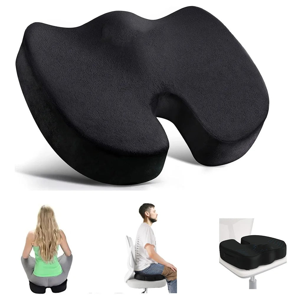 Reise-Sitzkissen, Memory-Schaum, U-förmiges Kissen für Stuhl, Kissen, Auto, Büro - AnavaShop