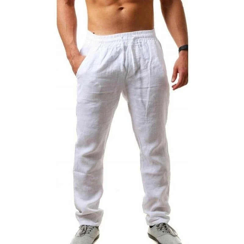 Hosen Männer Baumwolle Leinen Hosen Jogger Casual - AnavaShop