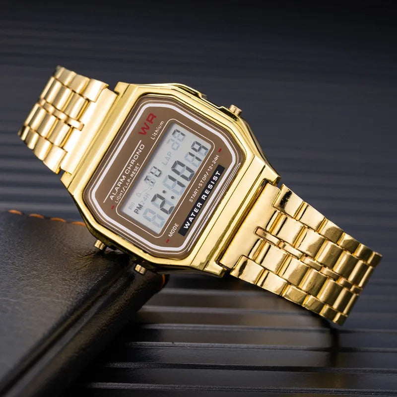 Neue Montre Homme F-91W Stahlband Uhr Für Männer LED Digital Sport - AnavaShop