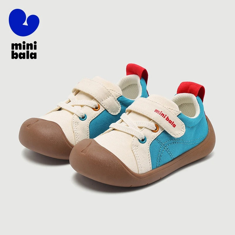 Mini-Balabala-Leinwandschuhe für Kinder mit Klettverschluss, lässige Outdoor-Sneaker für Jungen und Mädchen