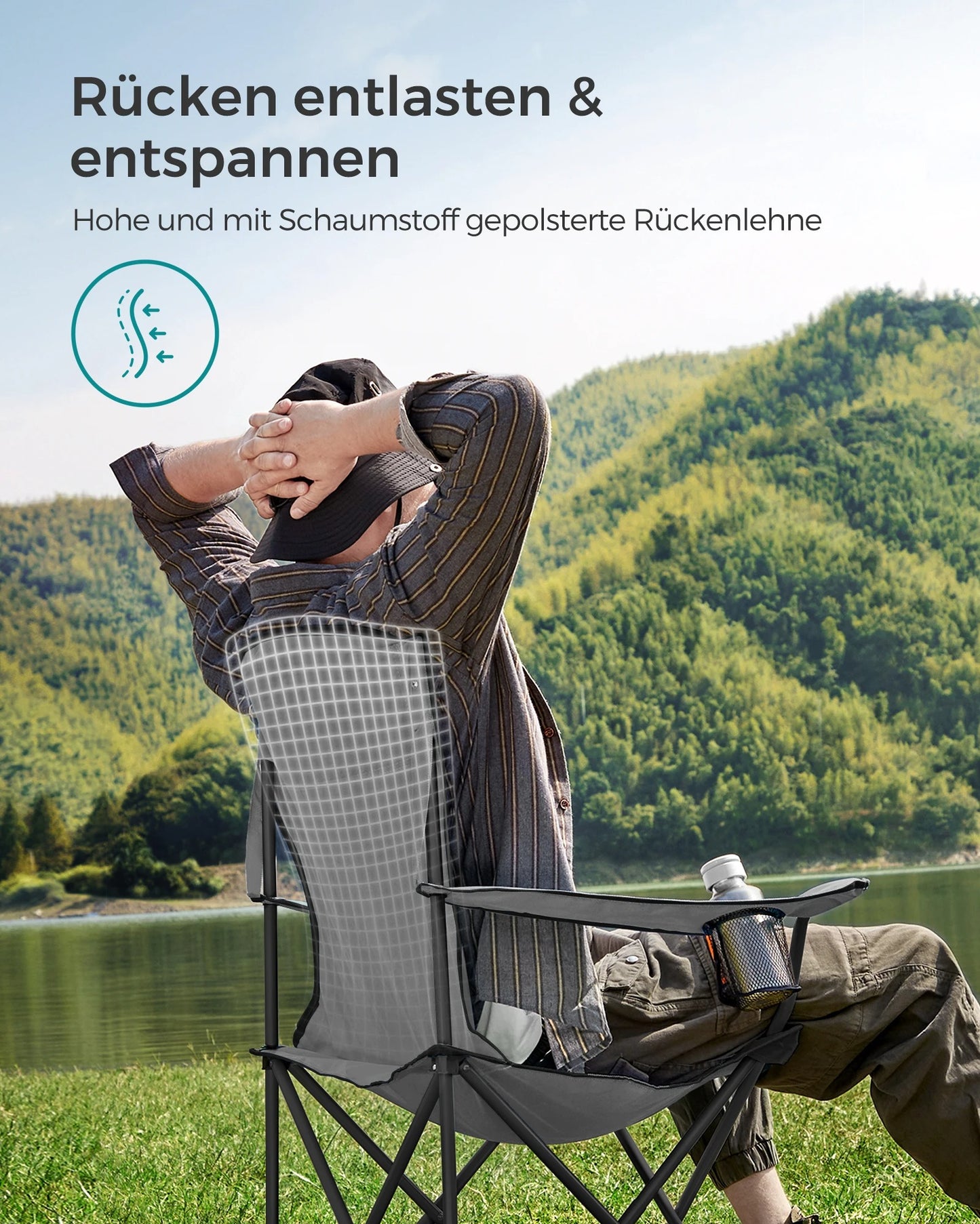 SONGMICS Campingstuhl, klappbar, Klappstuhl - AnavaShop
