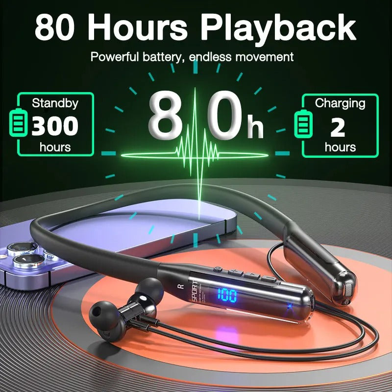 EARDECO 80-Stunden-Ausdauer-Bluetooth-Kopfhörer mit Mikrofon - AnavaShop