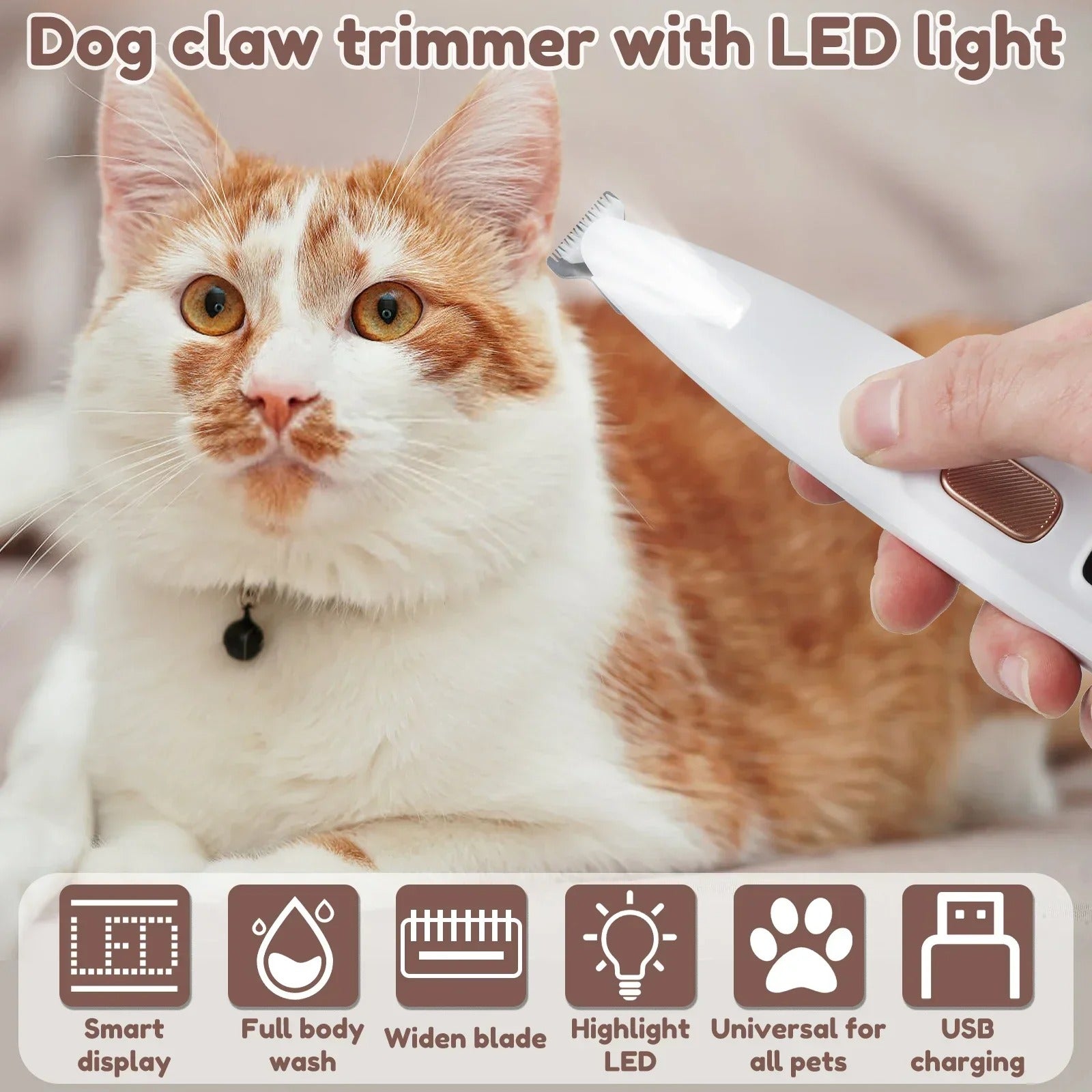 Neuer Hundepfoten-Trimmer mit LED-Licht - AnavaShop
