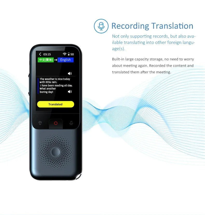 2025 Neuer tragbarer Audio-Übersetzer T11, 128-Sprache, intelligenter Übersetzer - AnavaShop
