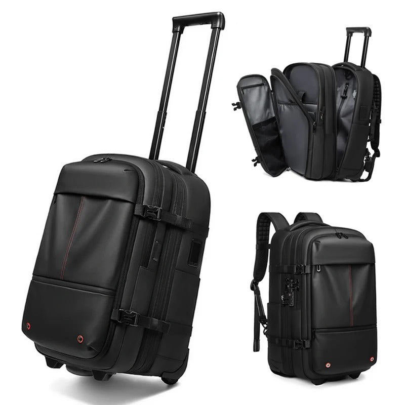 Reise-Trolley, Vakuum-Kompression, Business-Rucksäcke, Pumpe für Herren, Rucksack auf Rollen, Gepäck, Rolltaschen für Boardabl - AnavaShop
