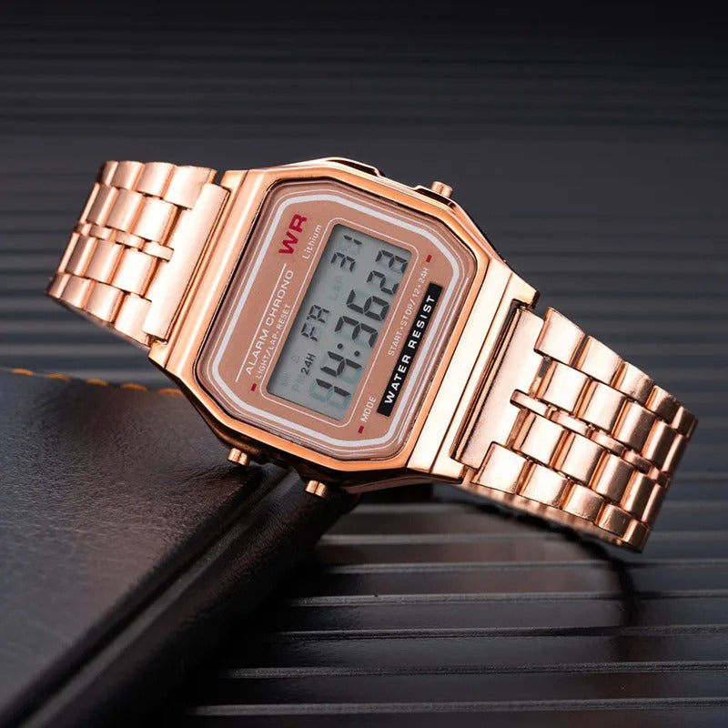 Neue Montre Homme F-91W Stahlband Uhr Für Männer LED Digital Sport - AnavaShop