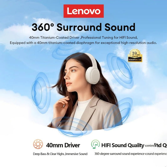 Lenovo TH30 Gaming-Headset Over-Ear Wireless Bluetooth 360 ° - AnavaShop