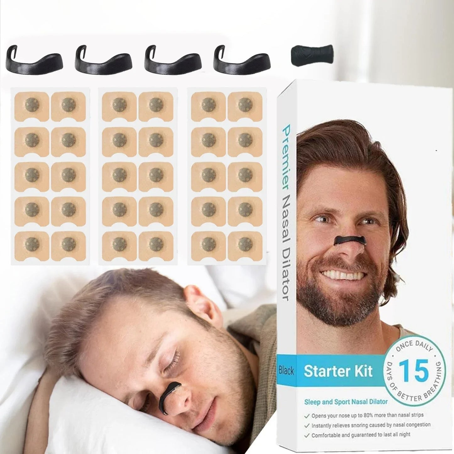 15 Paar magnetische Nasenatmungs-Dilatatoren-Kits - AnavaShop