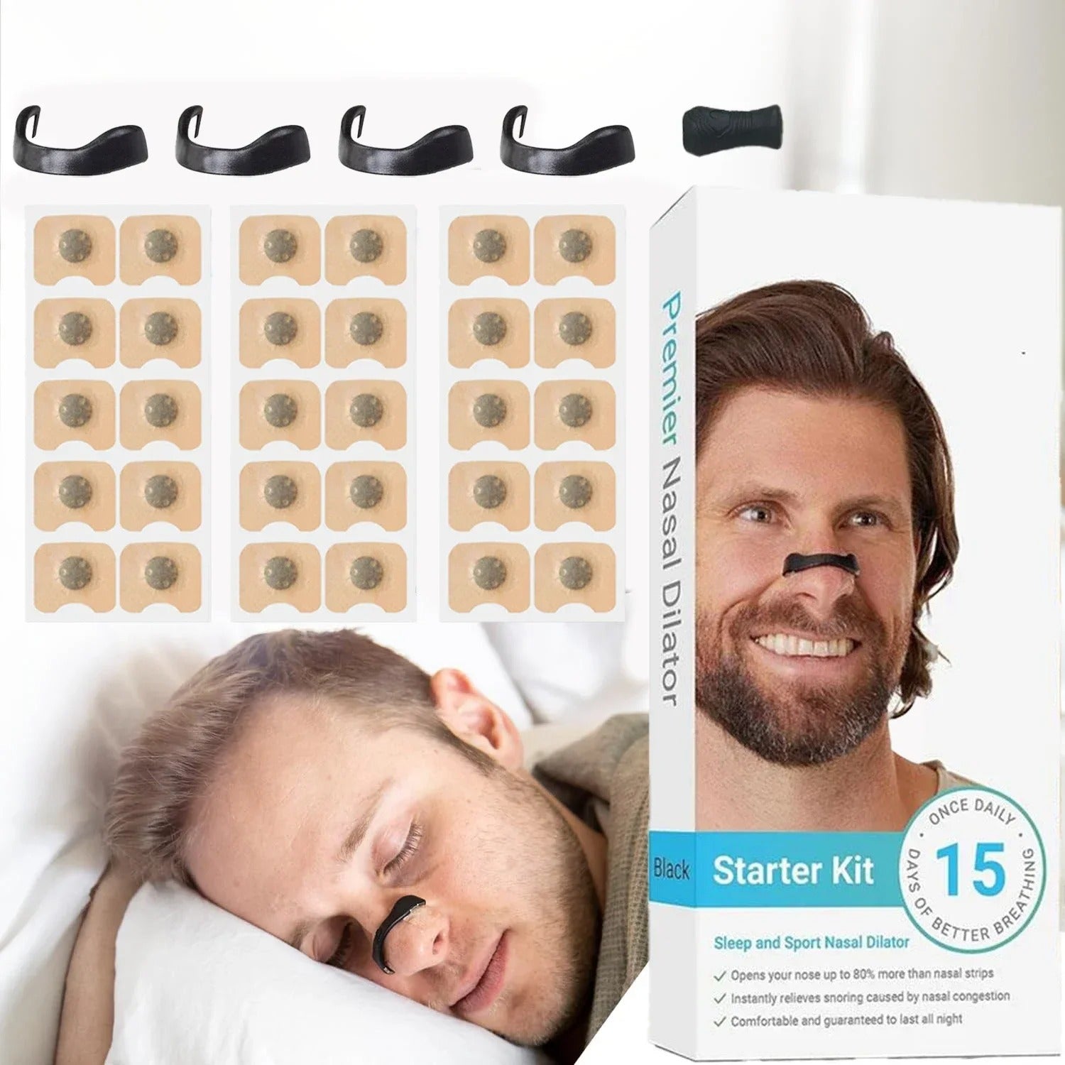 15 Paar magnetische Nasenatmungs-Dilatatoren-Kits - AnavaShop