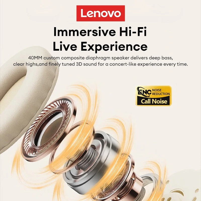 Lenovo TH30 Gaming-Headset Over-Ear Wireless Bluetooth 360 ° - AnavaShop