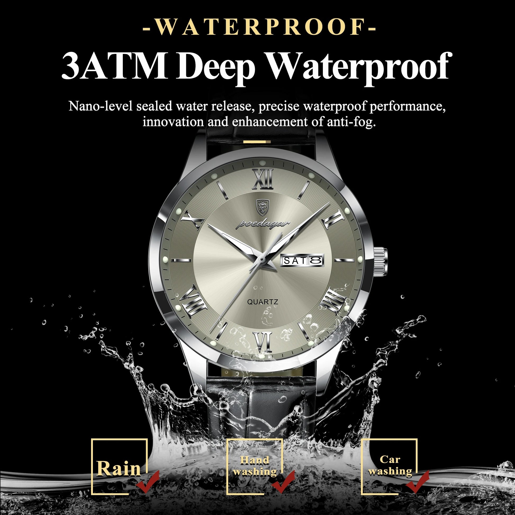 POEDAGAR Top Luxus Uhr Für Männer Militärische Wasserdichte - AnavaShop