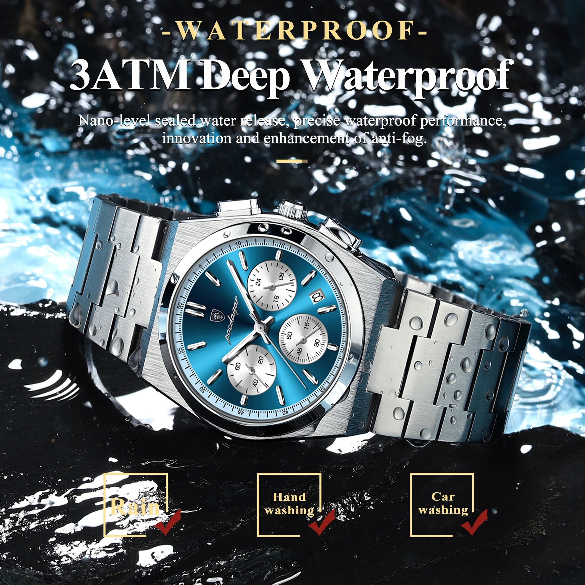 POEDAGAR Luxus Mann Quarzuhr Sport Militär Uhr Für Männer - AnavaShop