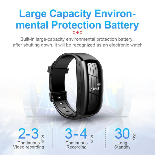 8-256GB Video Mini Kamera Uhr Audio Voice Recorder Armband USB - AnavaShop