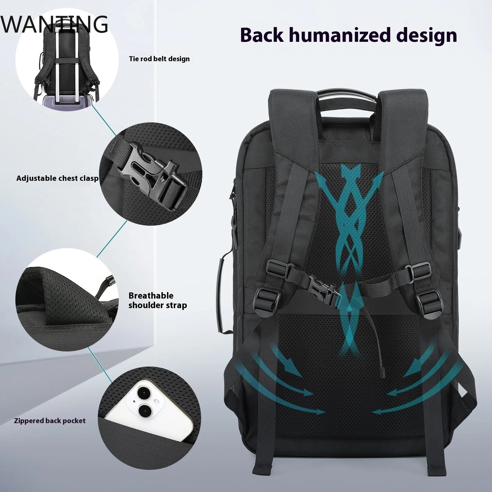 Airback-Reiserucksack, erweiterbarer Vacpack - AnavaShop