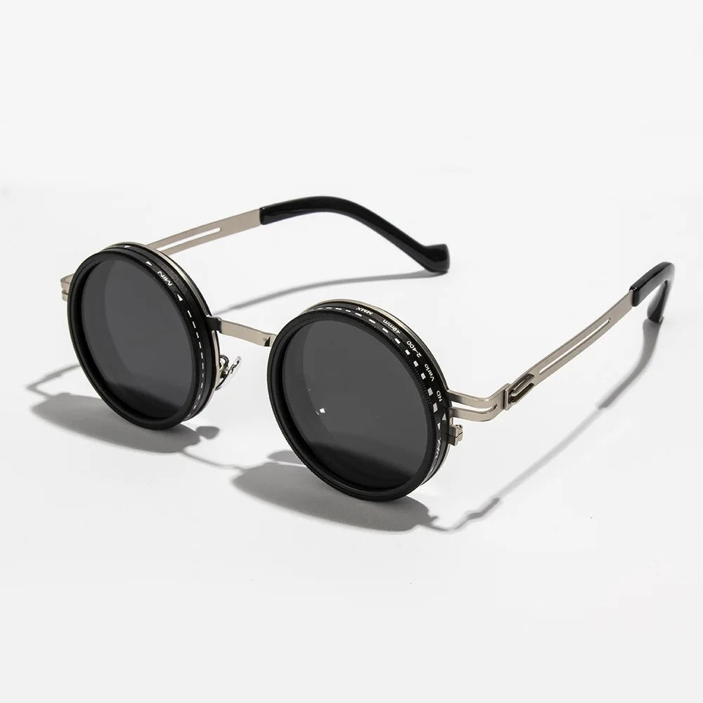 Polarisierte runde Sonnenbrille ND9 Einstellbare Dimmung Sonnenbrille Männer - AnavaShop