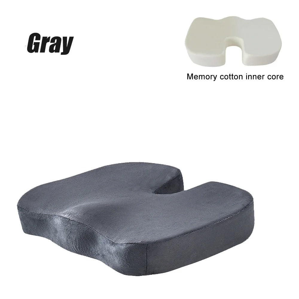 Reise-Sitzkissen, Memory-Schaum, U-förmiges Kissen für Stuhl, Kissen, Auto, Büro - AnavaShop