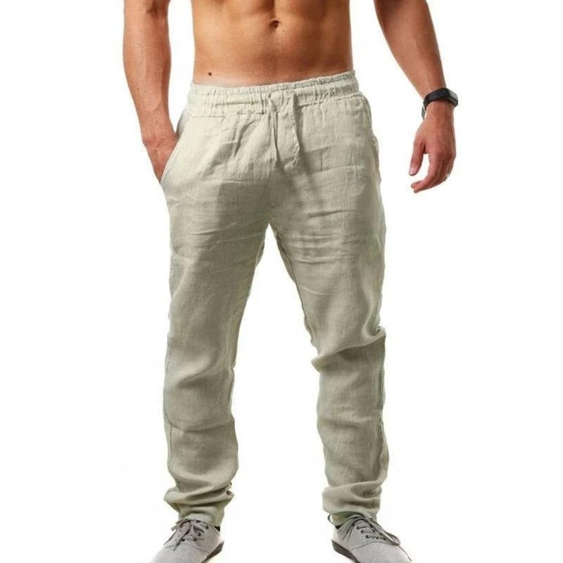 Hosen Männer Baumwolle Leinen Hosen Jogger Casual - AnavaShop