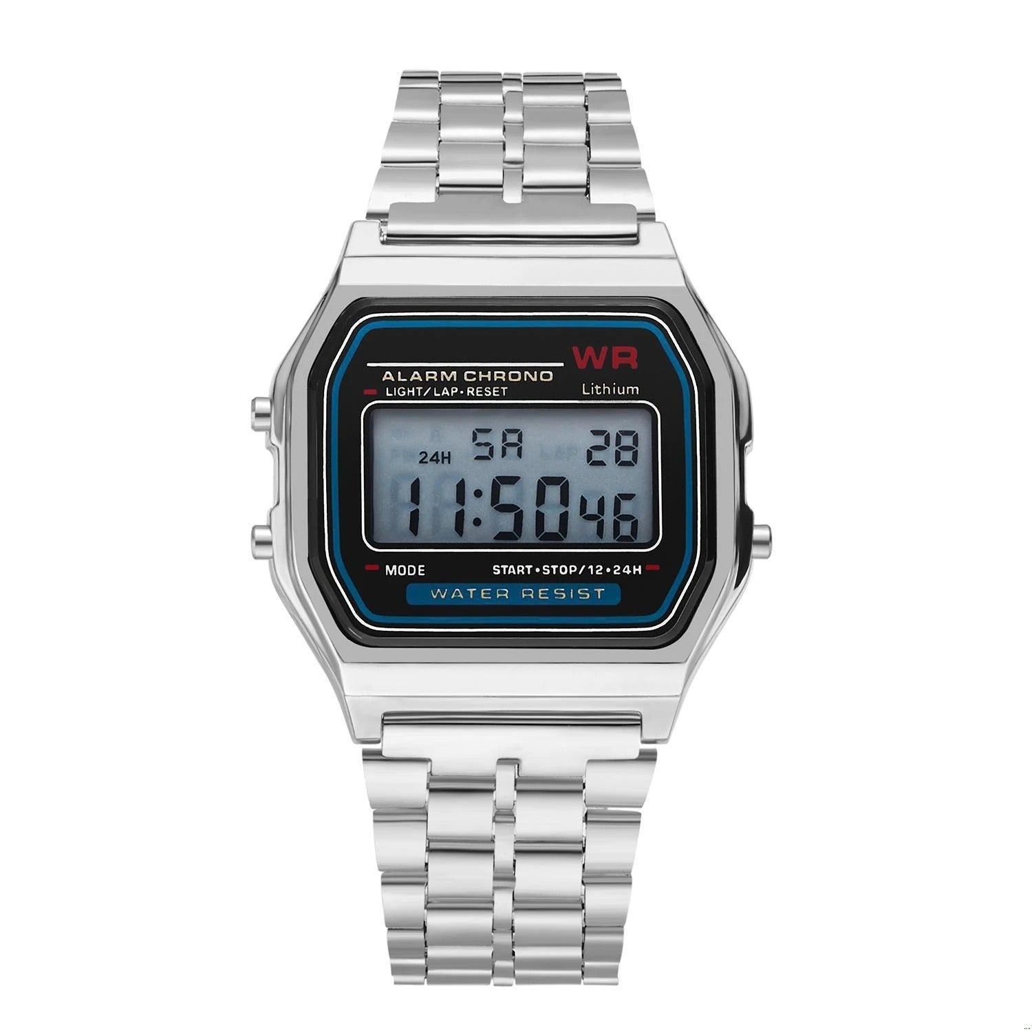 Neue Montre Homme F-91W Stahlband Uhr Für Männer LED Digital Sport - AnavaShop