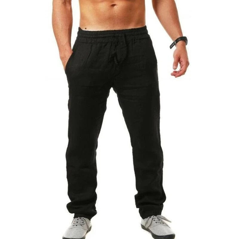 Hosen Männer Baumwolle Leinen Hosen Jogger Casual - AnavaShop