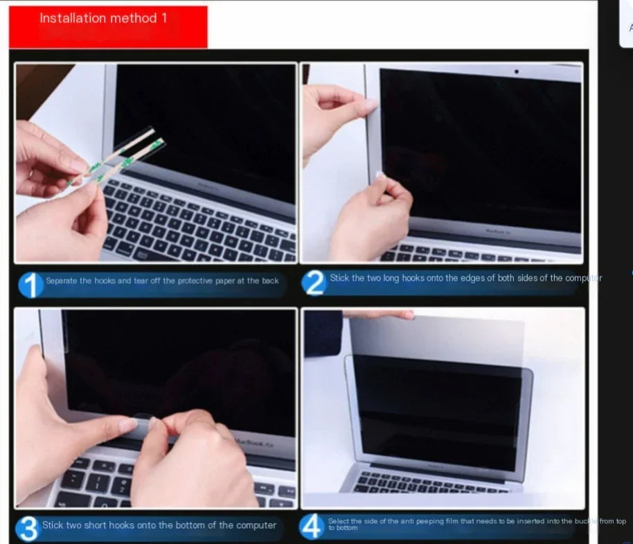 Anti-Spy Laptop Privatsphäre-Bildschirmschutz - AnavaShop